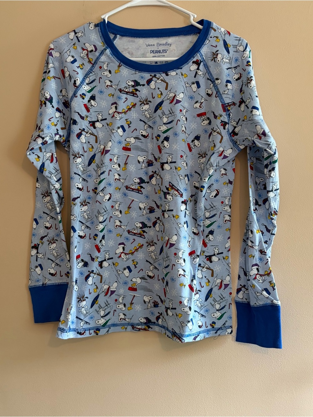 Vera Bradley x Peanuts Blue Trim Cotton Graphic Tee